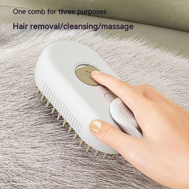 3-in-1 Electric Pet Grooming Brush with Steam uniglowStore