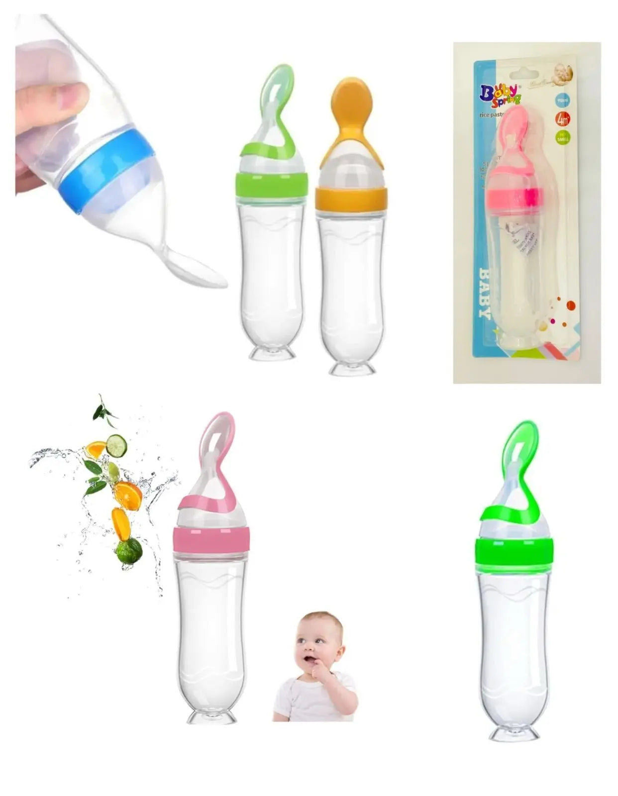 Baby Silicone Spoon Bottle (MHP-068) uniglowStore
