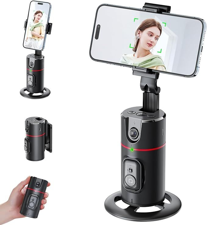 Auto Face Tracking Tripod with Smart Motion Sensor – 360° Rotation for Vlogging, TikTok, Live Streaming & Video Calls