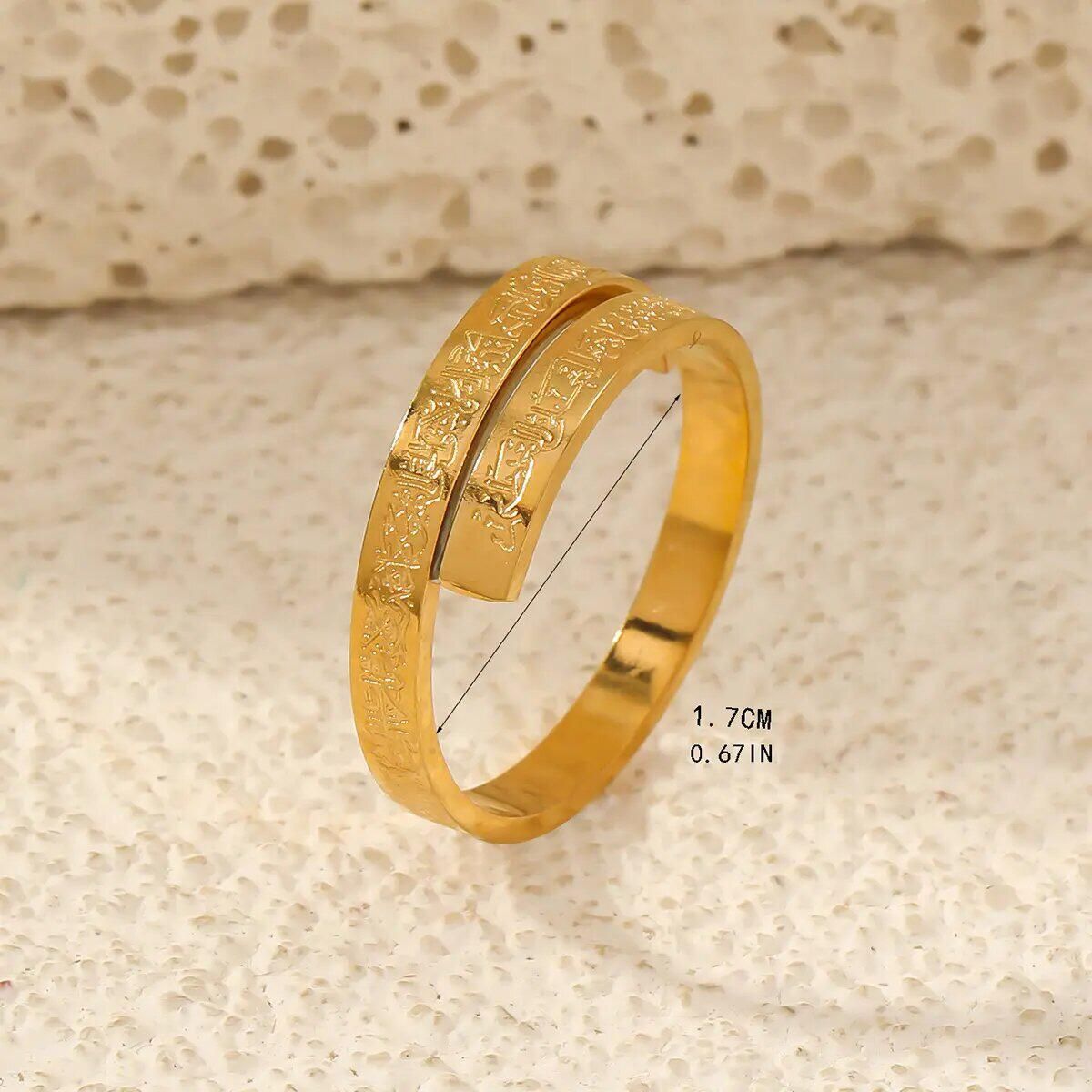 Ayatul Kursi Ring – Elegant Islamic Ring with Quranic Engraving