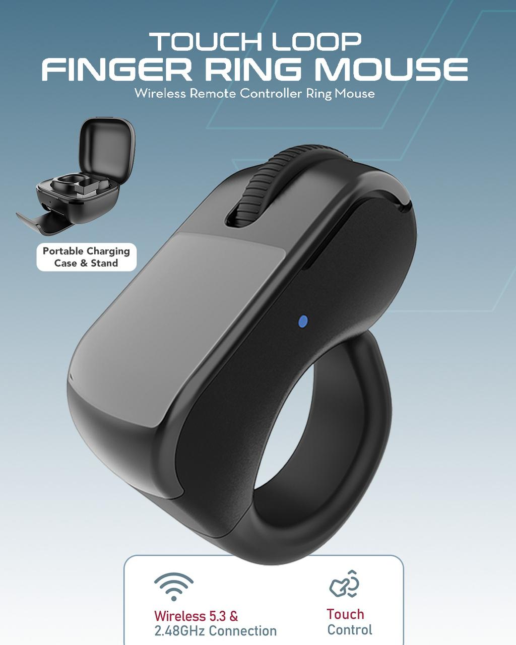 Touch Loop Finger Ring Mouse – Wireless Wearable Control
