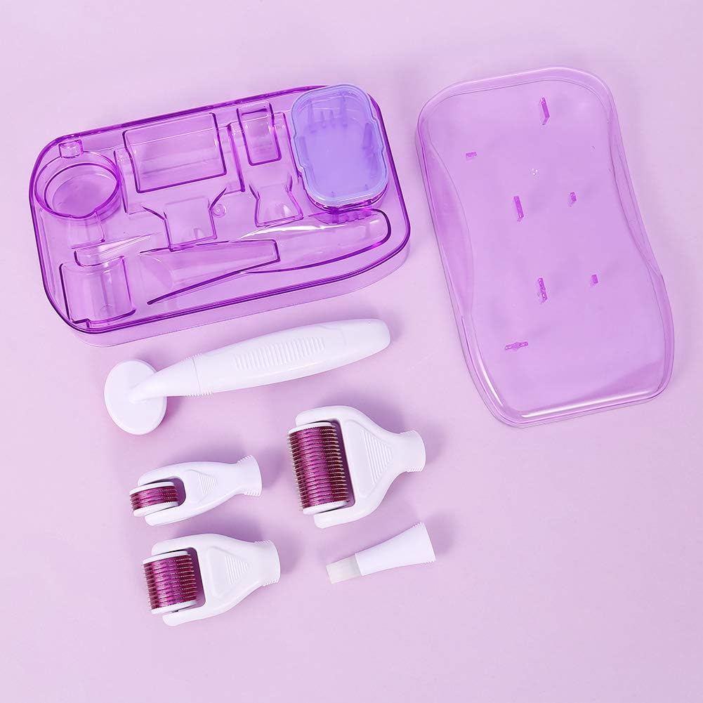 6-in-1 Derma Roller System for Face & Body – Microneedling Kit with Replaceable Heads