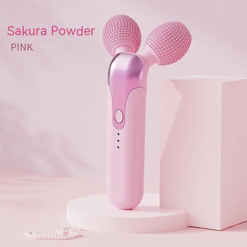 2-in-1 Facial Cleansing Brush & Face Slimming Roller – Vibration Beauty Massager uniglowStore
