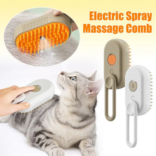 3-in-1 Electric Pet Grooming Brush with Steam uniglowStore