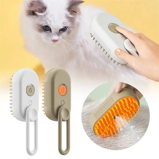 3-in-1 Electric Pet Grooming Brush with Steam uniglowStore