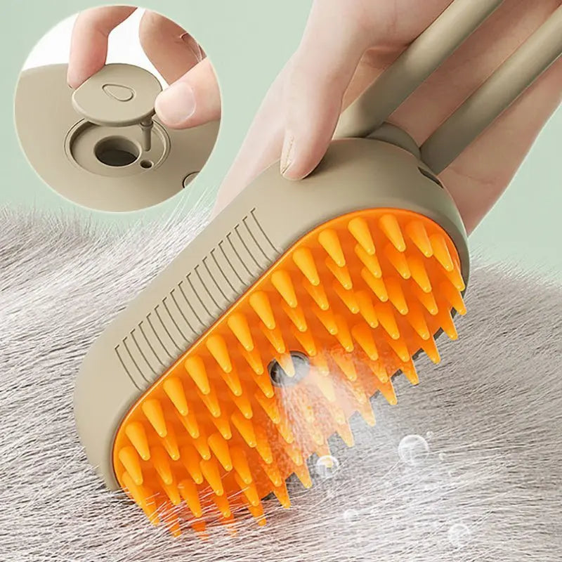 3-in-1 Electric Pet Grooming Brush with Steam uniglowStore
