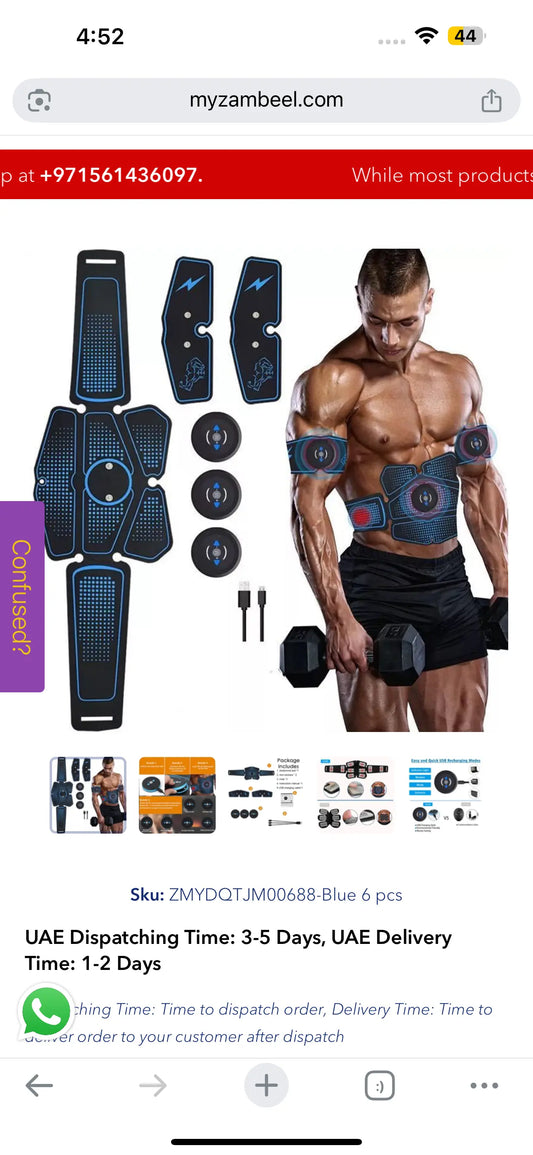 Abdominal Muscle Training with EMS Fitness Equipment uniglowStore