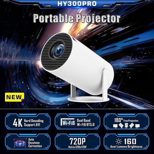 Mini Round Projector – Portable Home Theater & Ambient Light