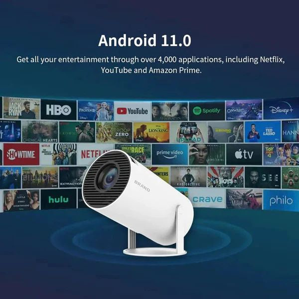 Mini Round Projector – Portable Home Theater & Ambient Light