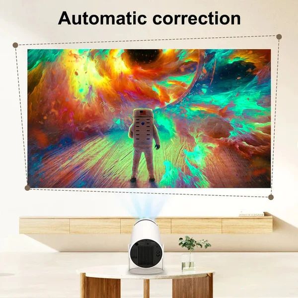 Mini Round Projector – Portable Home Theater & Ambient Light
