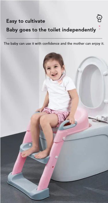 Adjustable Soft Toilet Ladder – Potty Training Seat with Step Stool