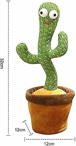 Dancing Cactus Toy with Music, Voice Recording & LED Lights – Fun Interactive Plush Toy for Kids & Babies