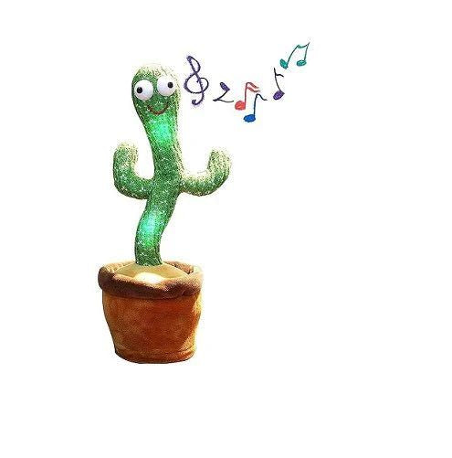 Dancing Cactus Toy with Music, Voice Recording & LED Lights – Fun Interactive Plush Toy for Kids & Babies