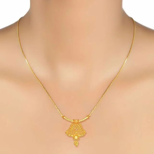 Gold plated fan necklace