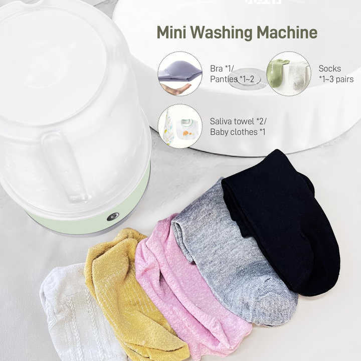 Compact Mini Washer with Spin Dryer – Portable & Space-Saving Laundry Machine