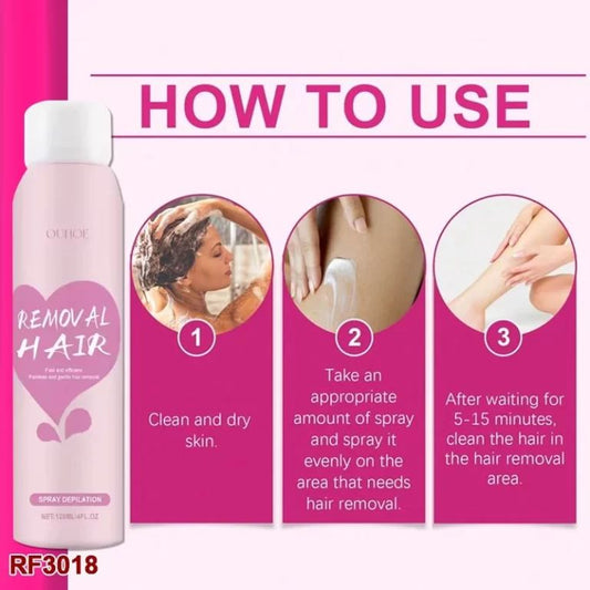 120ML Fast-Acting Hair Removal Spray for Smooth & Silky Skin – Painless & Gentle Formula for All Skin Types