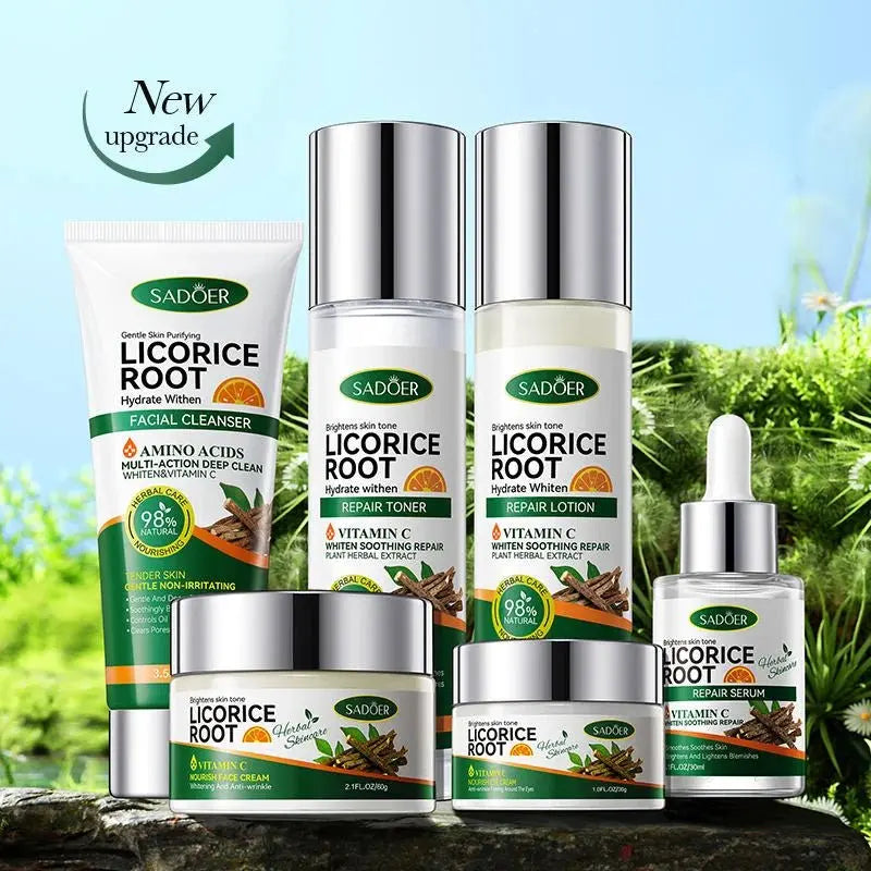 Sadoer Licorice Root Whitening Skin Care Set – Original, Brightening & Revitalizing uniglowStore