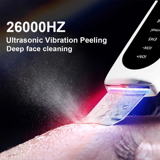 Ultrasonic Skin Scrubber & Blackhead Remover with Microcurrent & LED Light Therapy uniglowStore